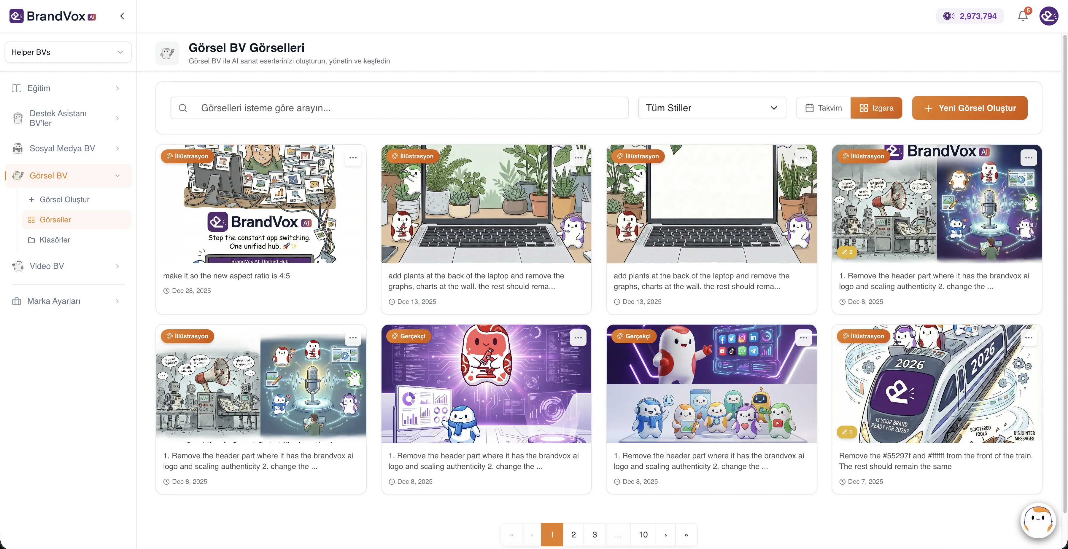 BrandVox AI Platform Kontrol Paneli