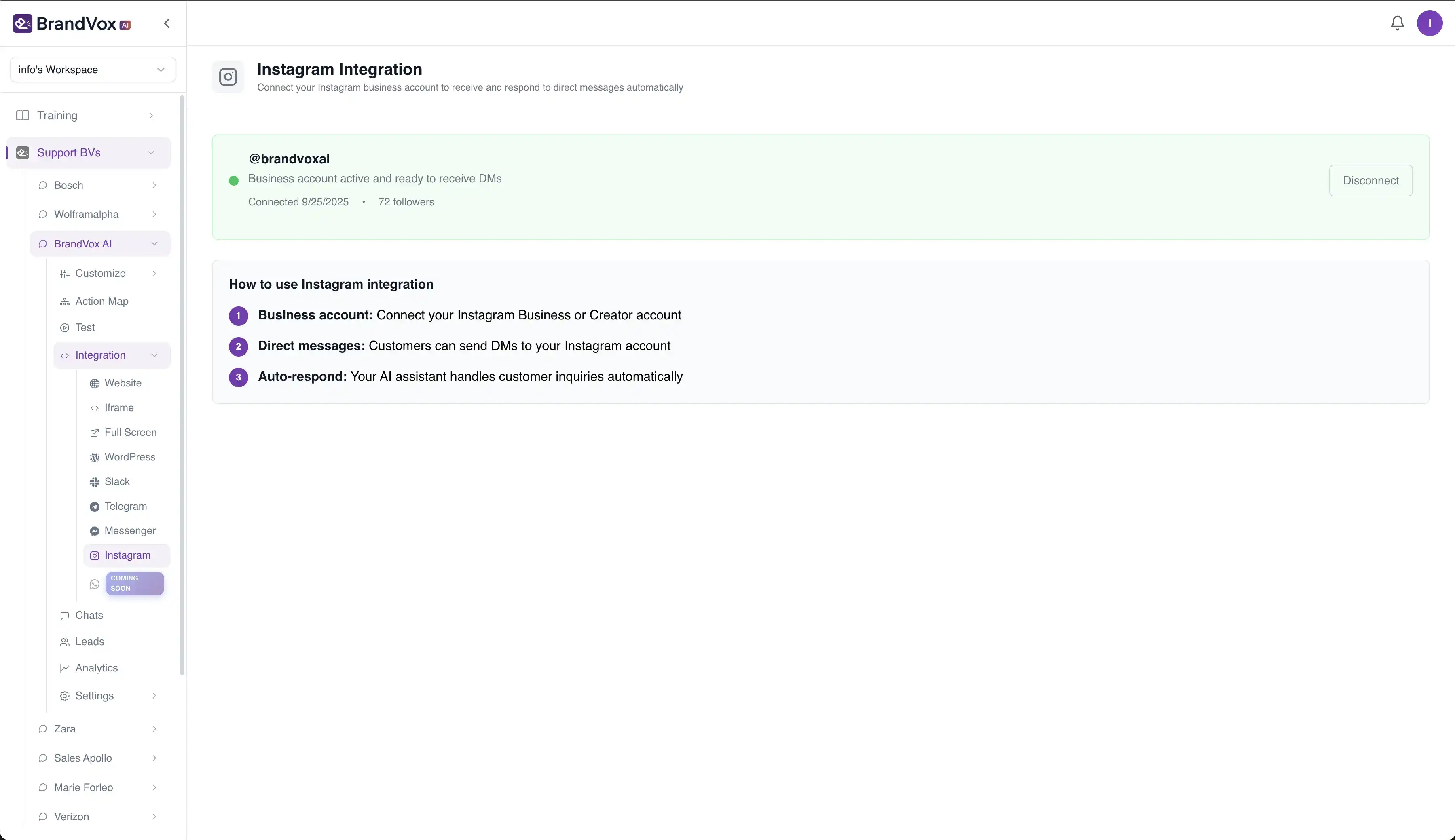 Destek Asistanı BV platform entegrasyonları