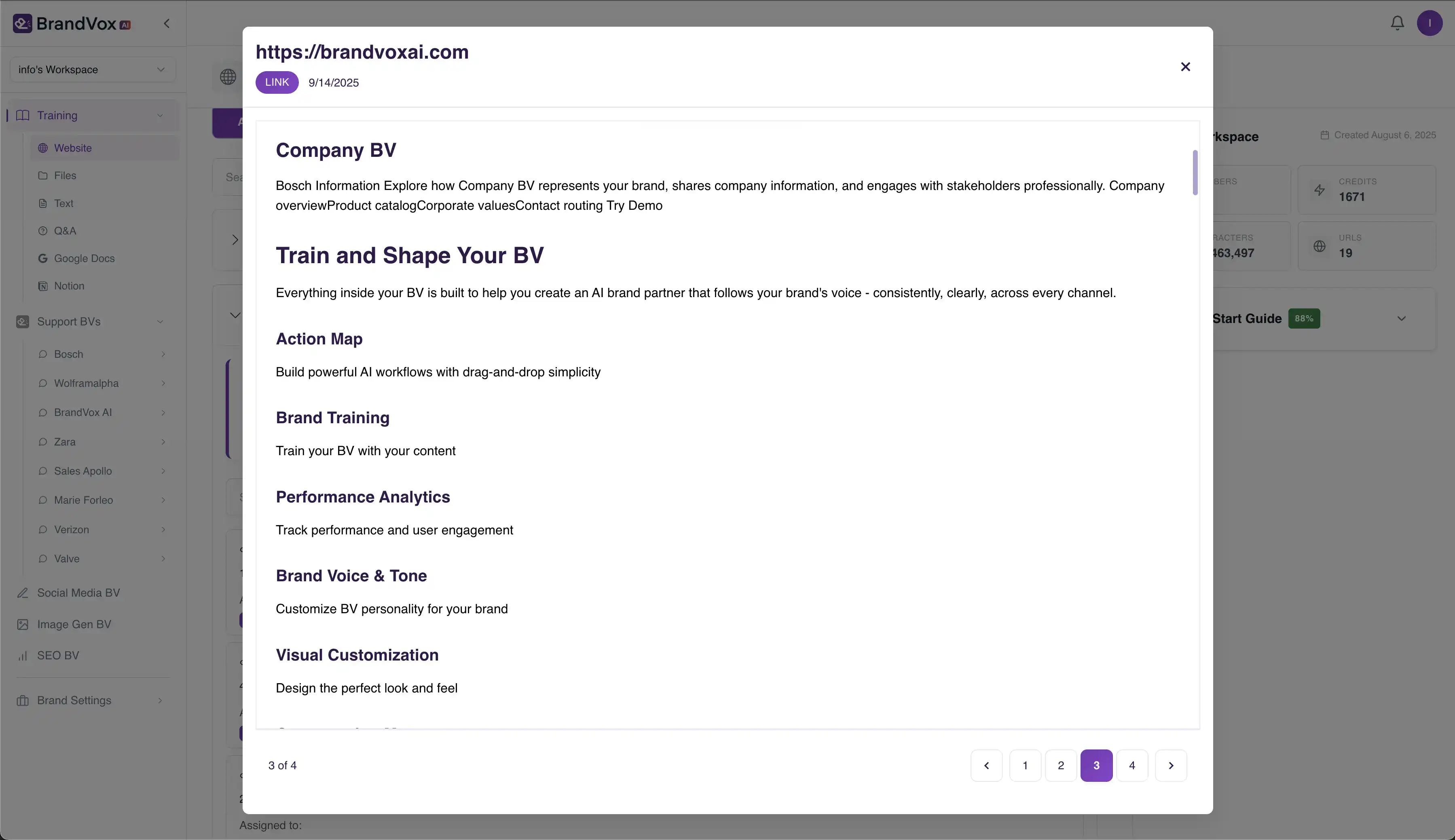 Content configuration interface