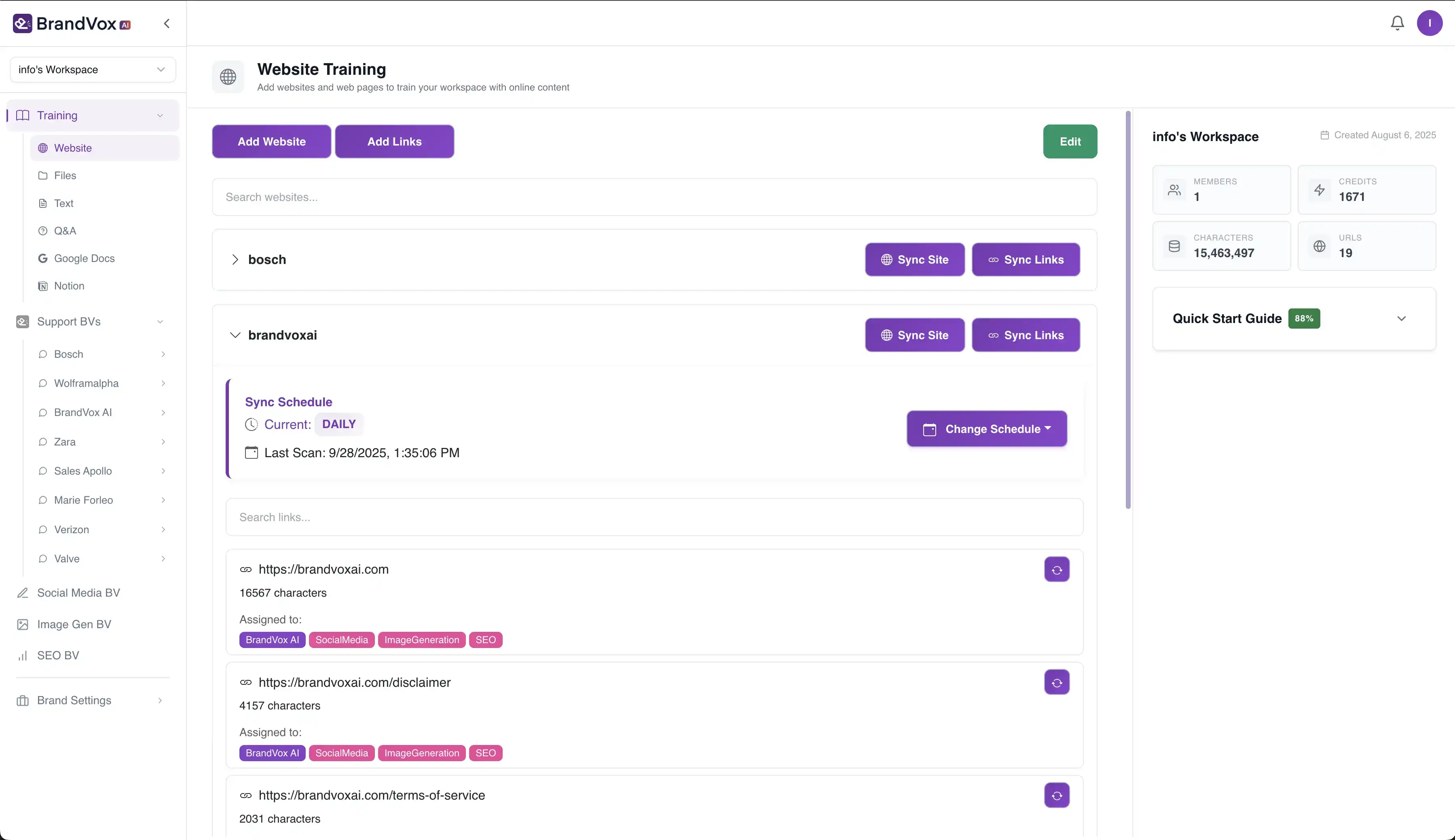 AI training interface